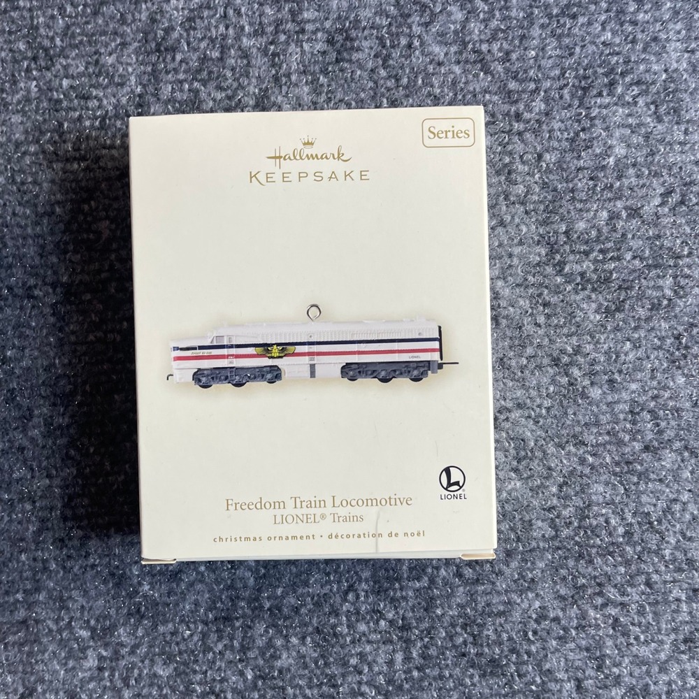 Hallmark Keepsake 2007 Lionel Freedom Train Locomotive Metal Ornament QX2347
